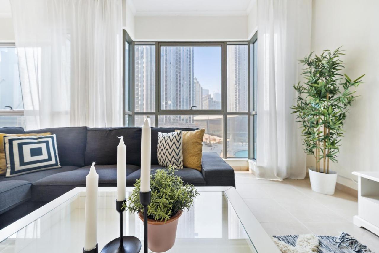 Stylish Apartment With Partial Burj Khalifa View Дубай Экстерьер фото