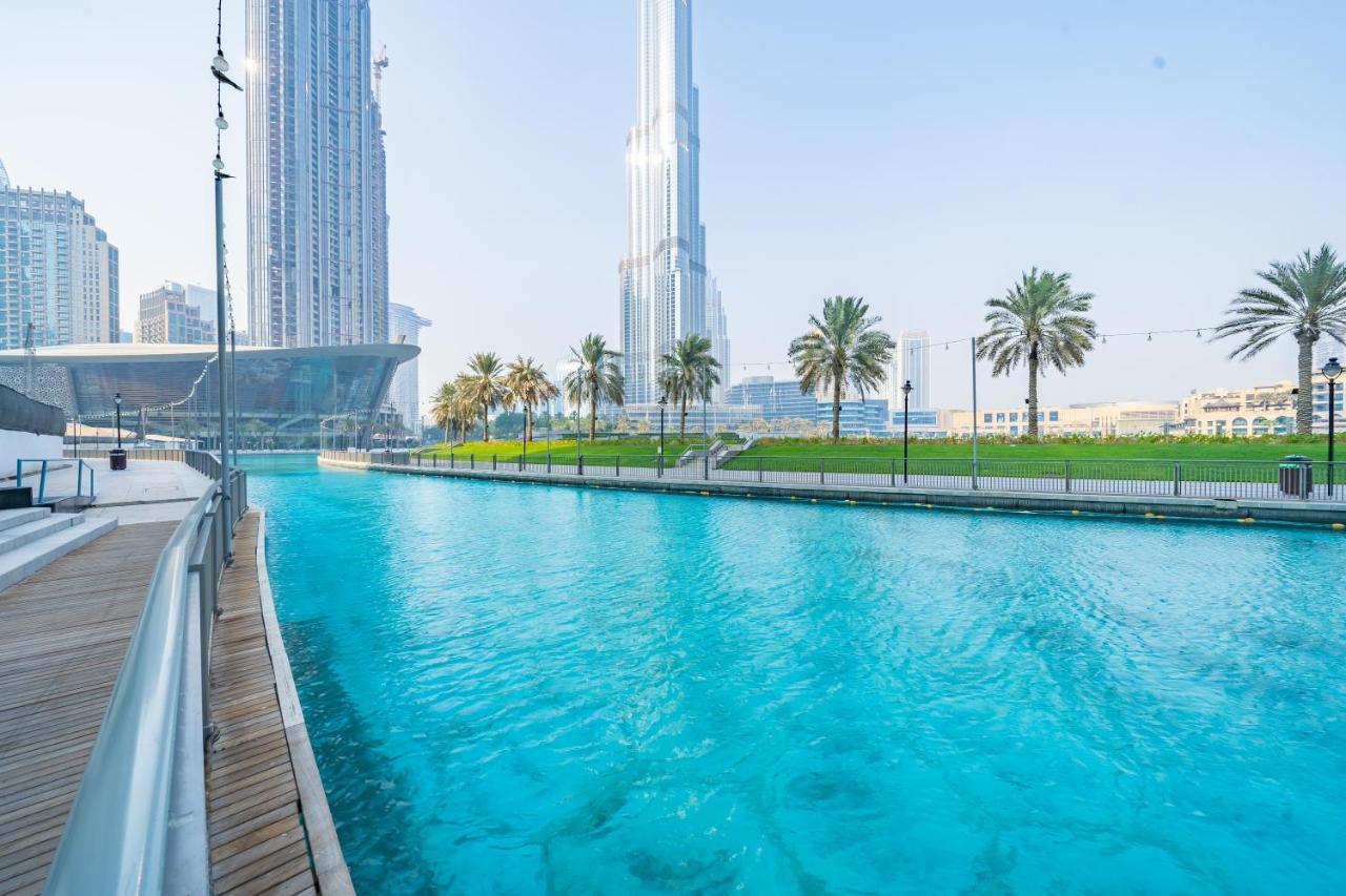 Stylish Apartment With Partial Burj Khalifa View Дубай Экстерьер фото